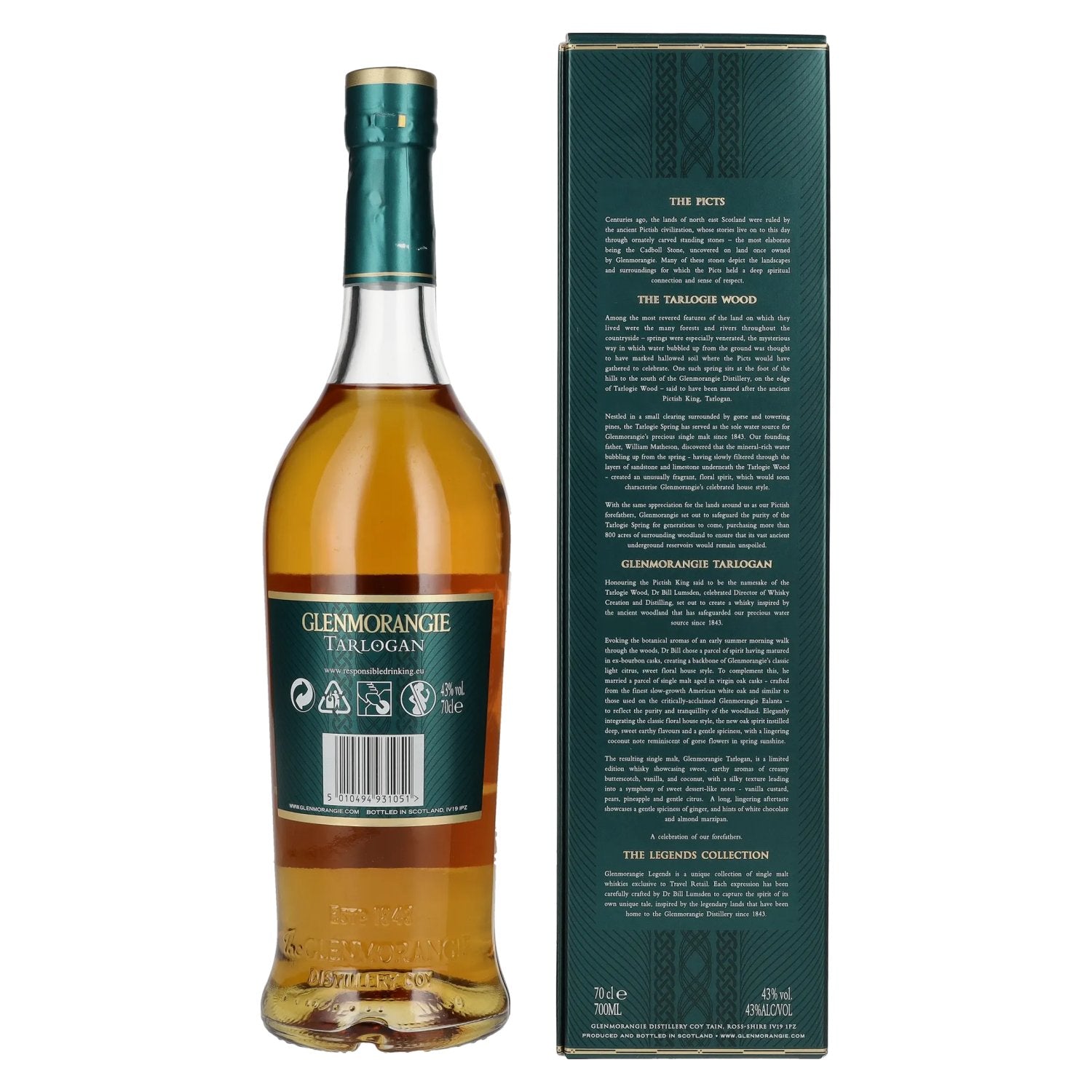 Glenmorangie Legends The TARLOGAN Highland Single Malt 43% Vol. 0,7l in geschenkverpakking