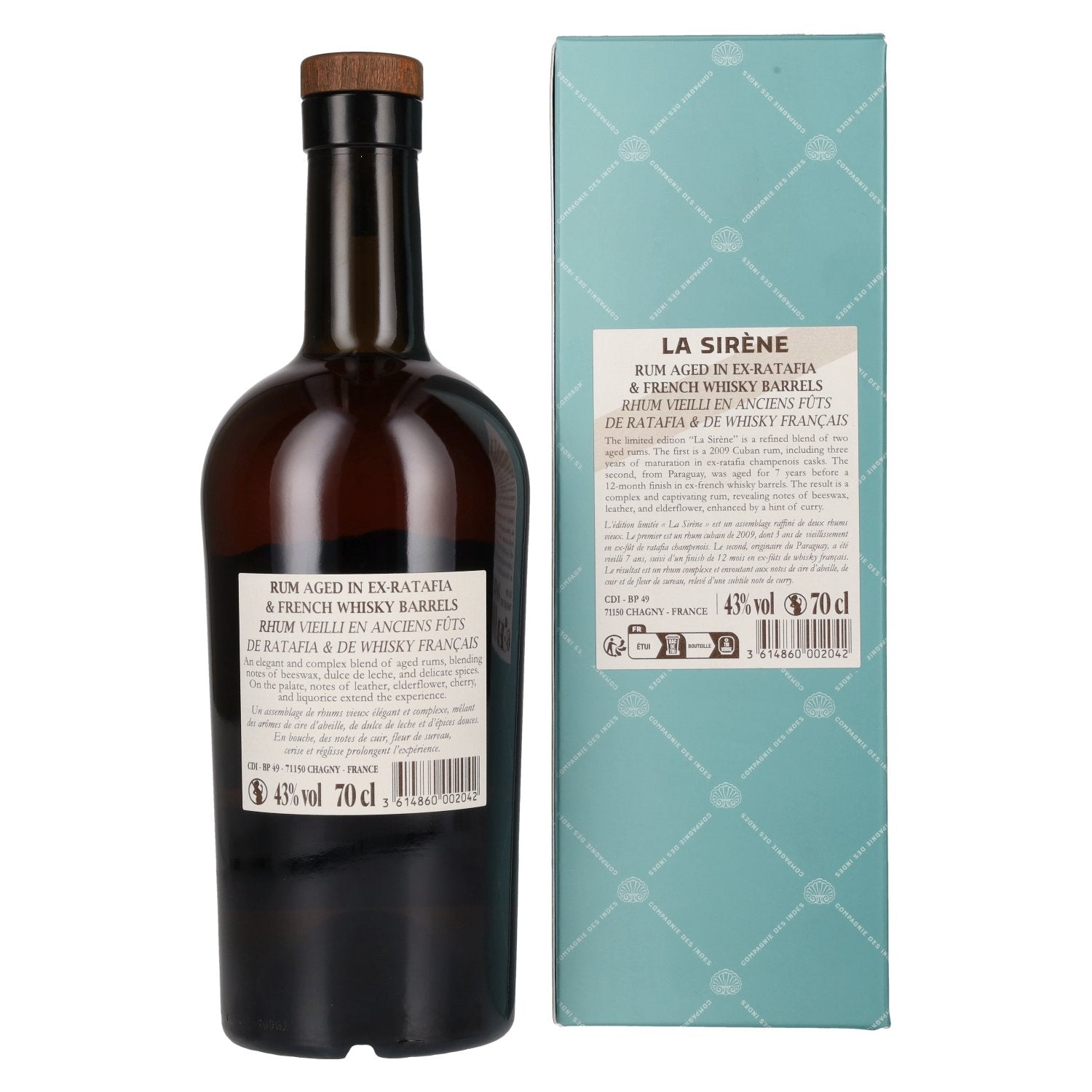 Compagnie des Indes LA SIRÈNE Original Rum Limited Edition 43% Vol. 0,7l in geschenkverpakking