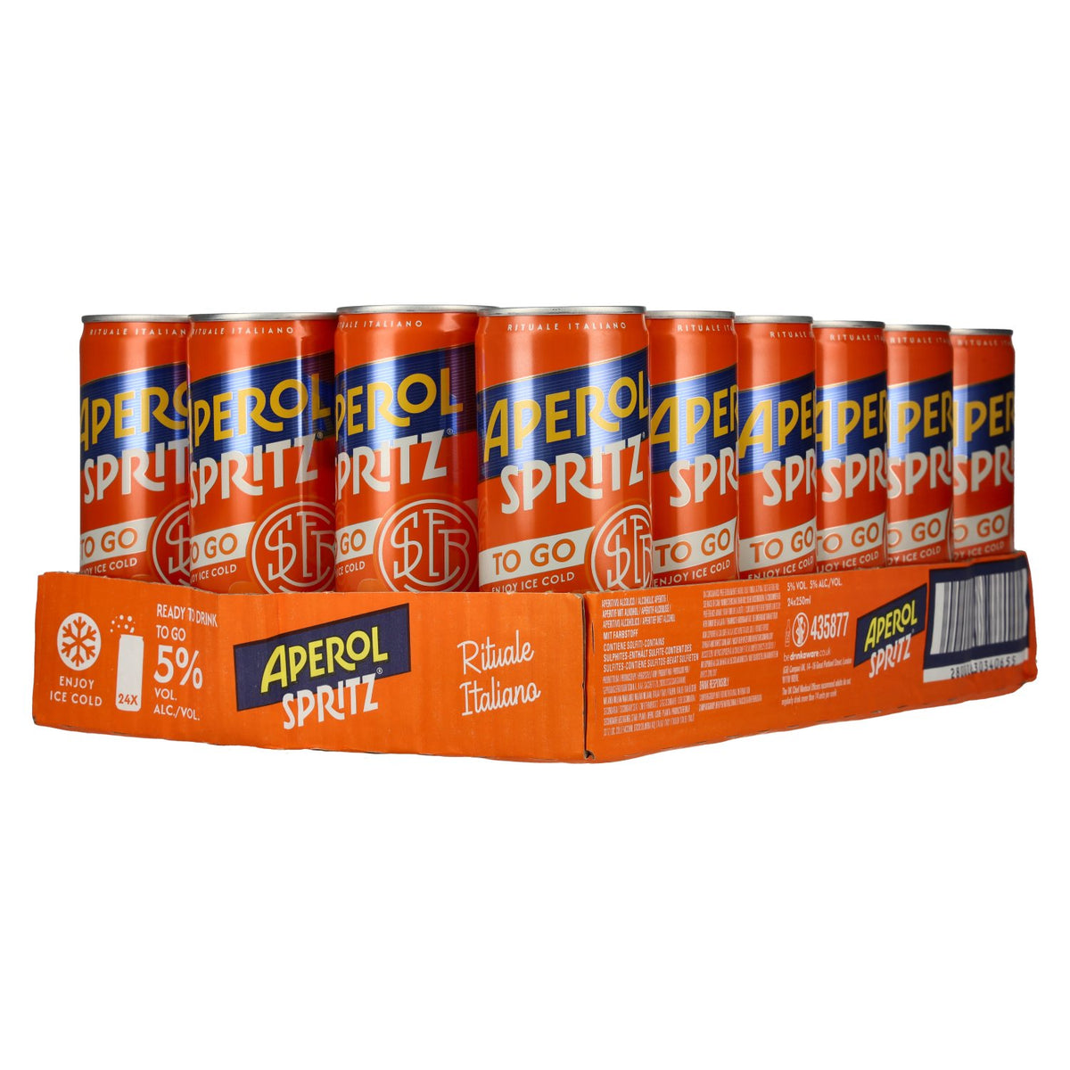 Aperol Spritz To Go 5 % vol., 24 canettes de 0,25 l, consigne