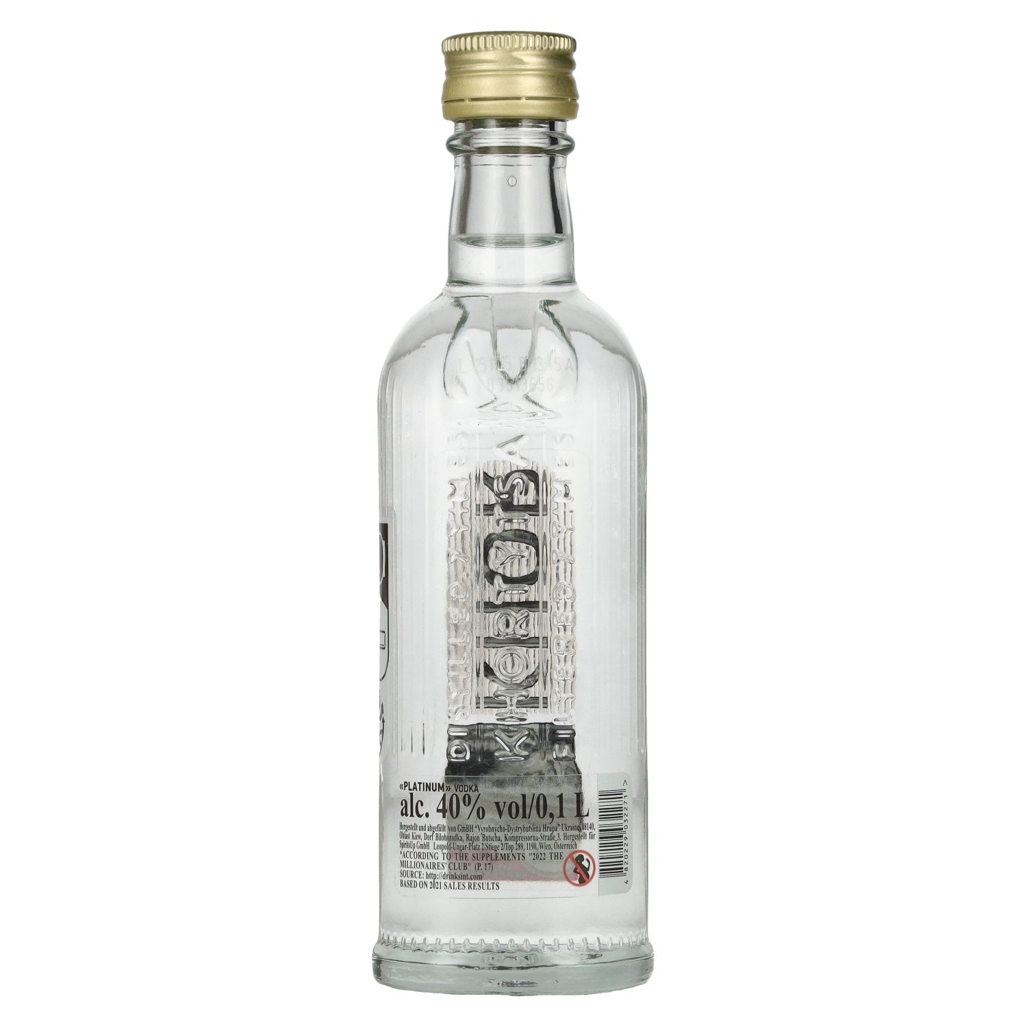 Khortytsa KHOR PLATINUM Vodka 40% Vol. 0,1l