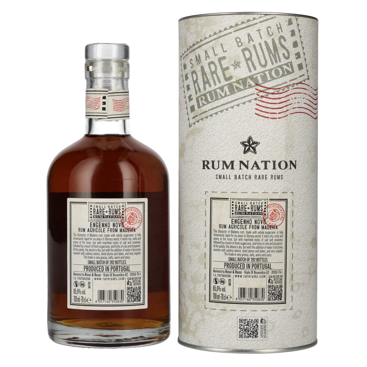 Rum Nation Rare Rum ENGENHO NOVO 2017/2023 65 % vol. 0,7 l dans un coffret cadeau