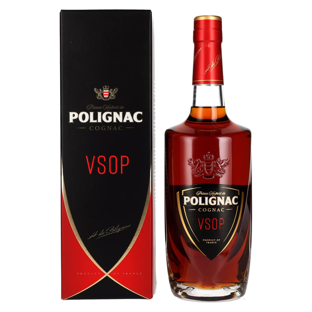 Prince Hubert de Polignac V.S.O.P Cognac 40% vol. 0.7 l in a gift box