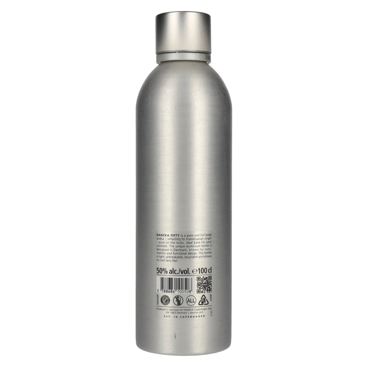 Danzka Vodka FIFTY Premium Distilled 50% Vol. 1l