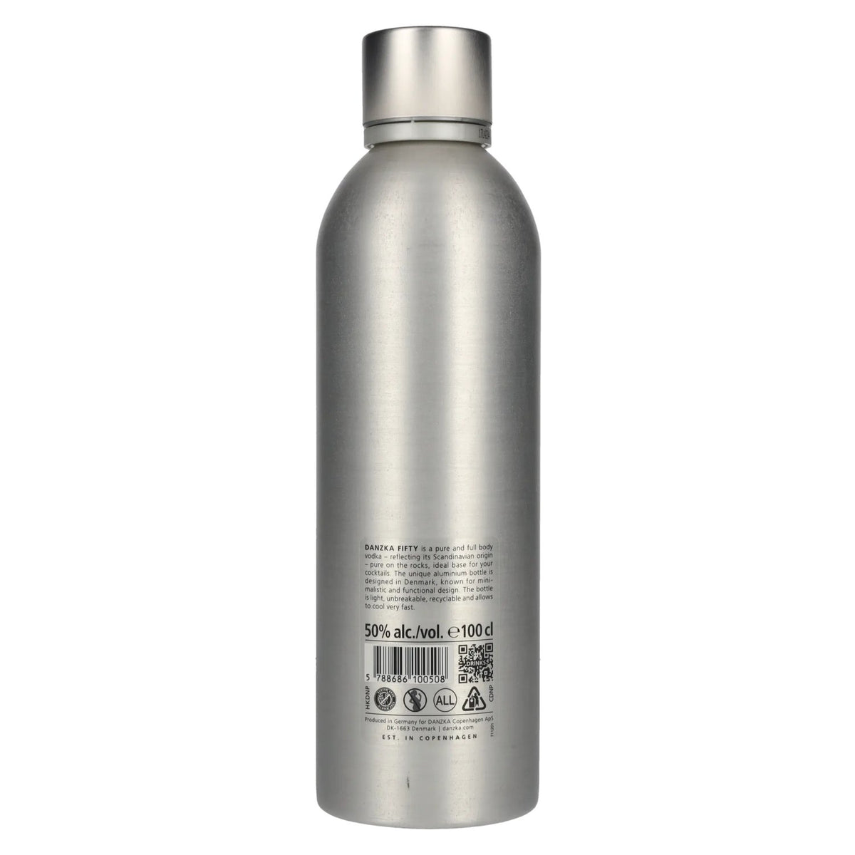 Danzka Vodka FIFTY Premium Distilled 50% vol. 1 litre
