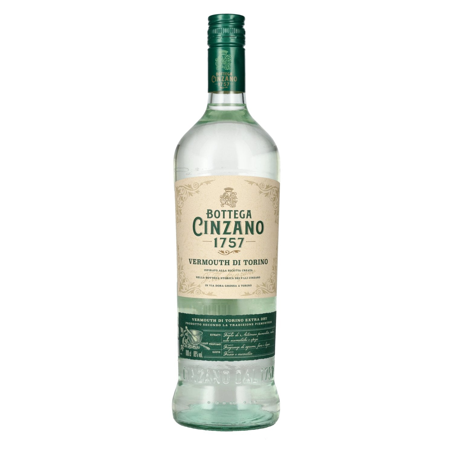 Bottega Cinzano 1757 Vermouth di Torino EXTRA DRY 18% Vol. 1l