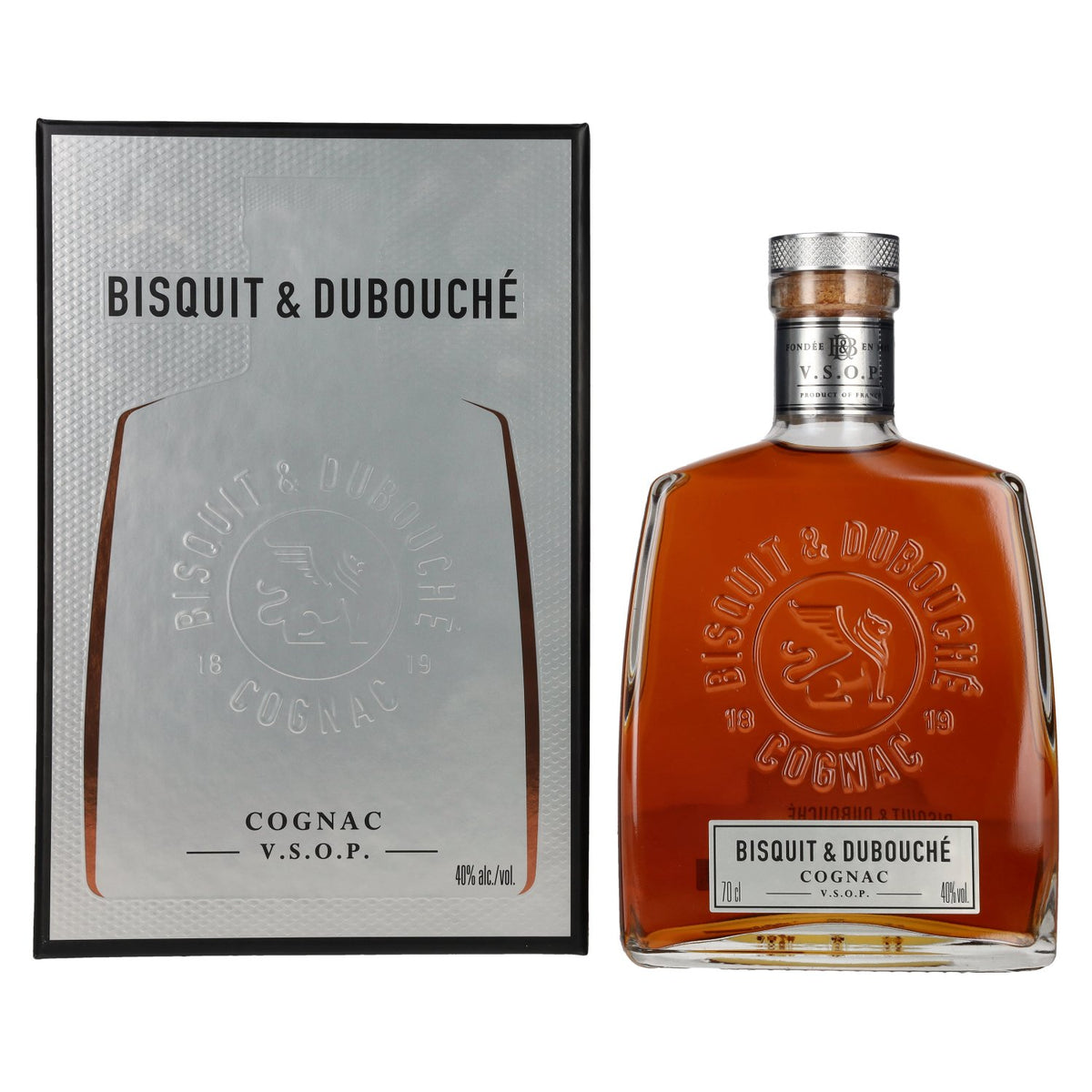 Cognac Bisquit &amp; Dubouché V.S.O.P. 40 % vol., 0,7 l, dans un coffret cadeau