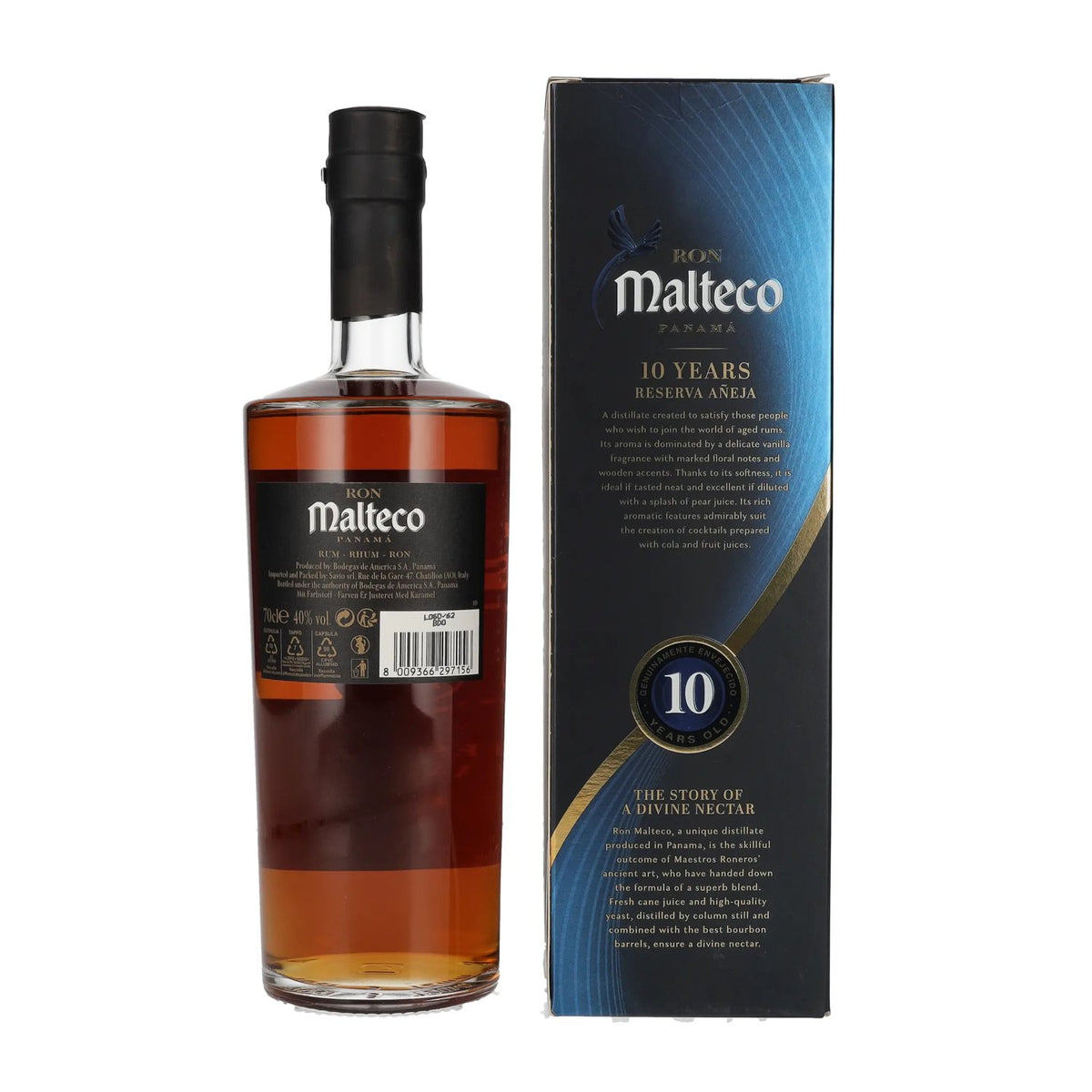 Ron Malteco 10 Años Reserva Añeja 40% vol. 0,7 l in geschenkverpakking
