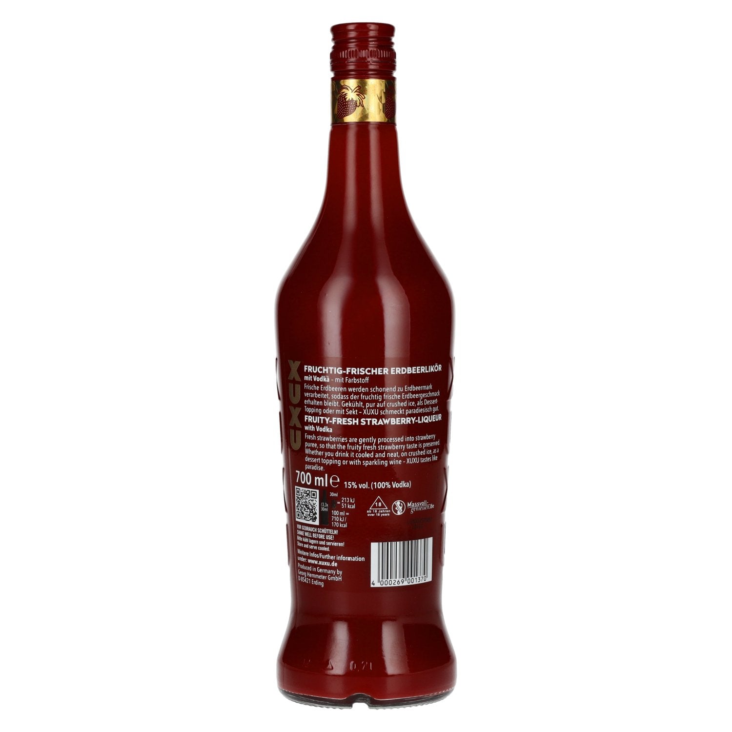 XUXU Aardbeienlikeur met wodka 15% Vol. 0,7l
