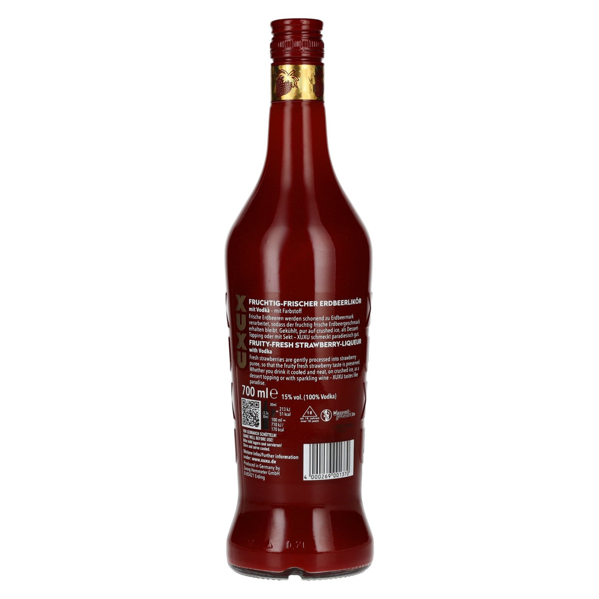 XUXU Strawberry Liqueur with Vodka 15% Vol. 0,7l