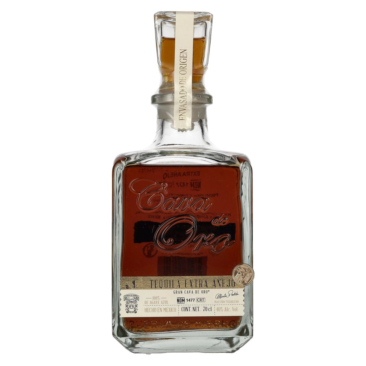 Gran Cava de Oro Tequila EXTRA AÑEJO 100% blauwe agave 40% vol. 0,7 l