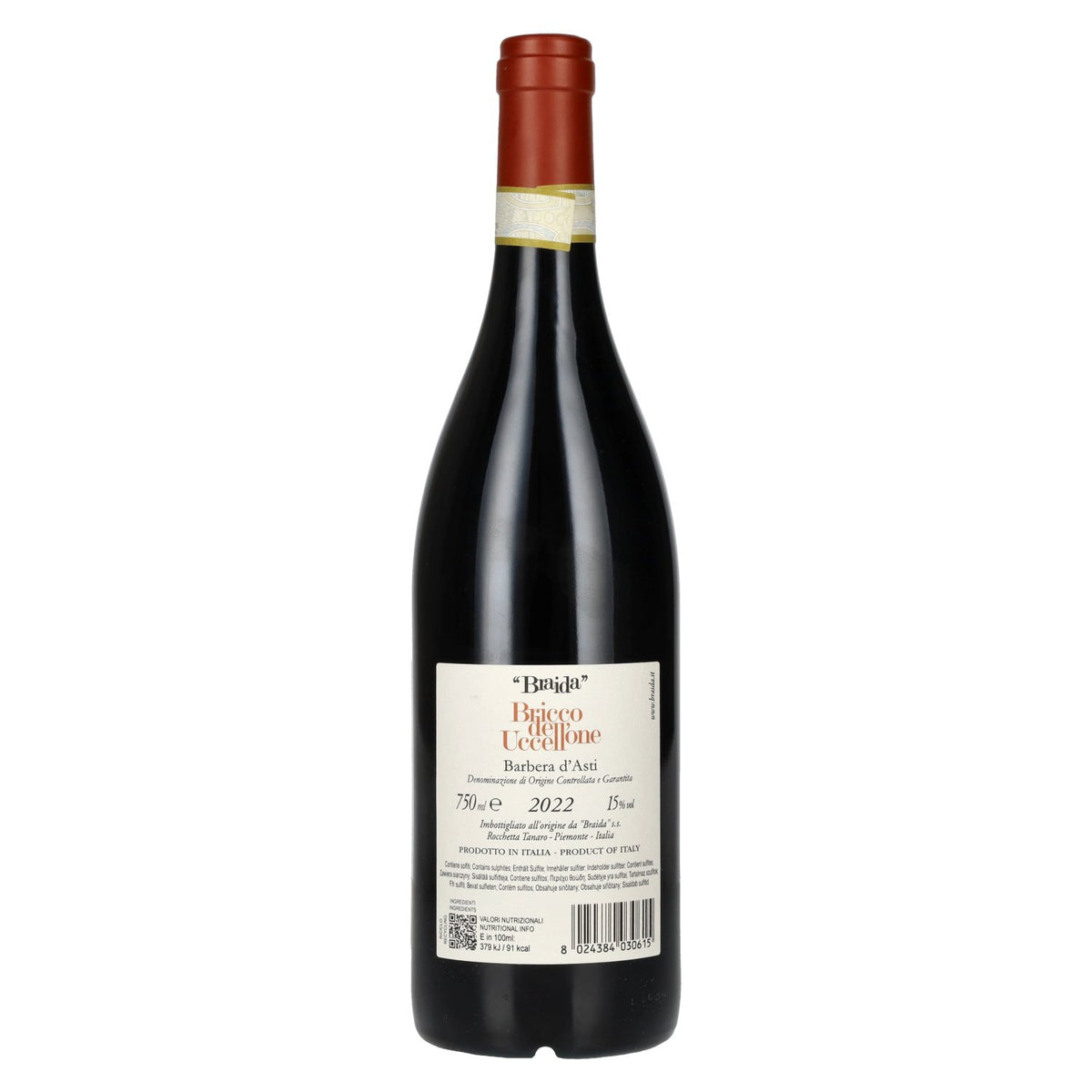 Braida Bricco dell'Uccellone Barbera d'Asti DOCG 2022 15% ABV 0.75l