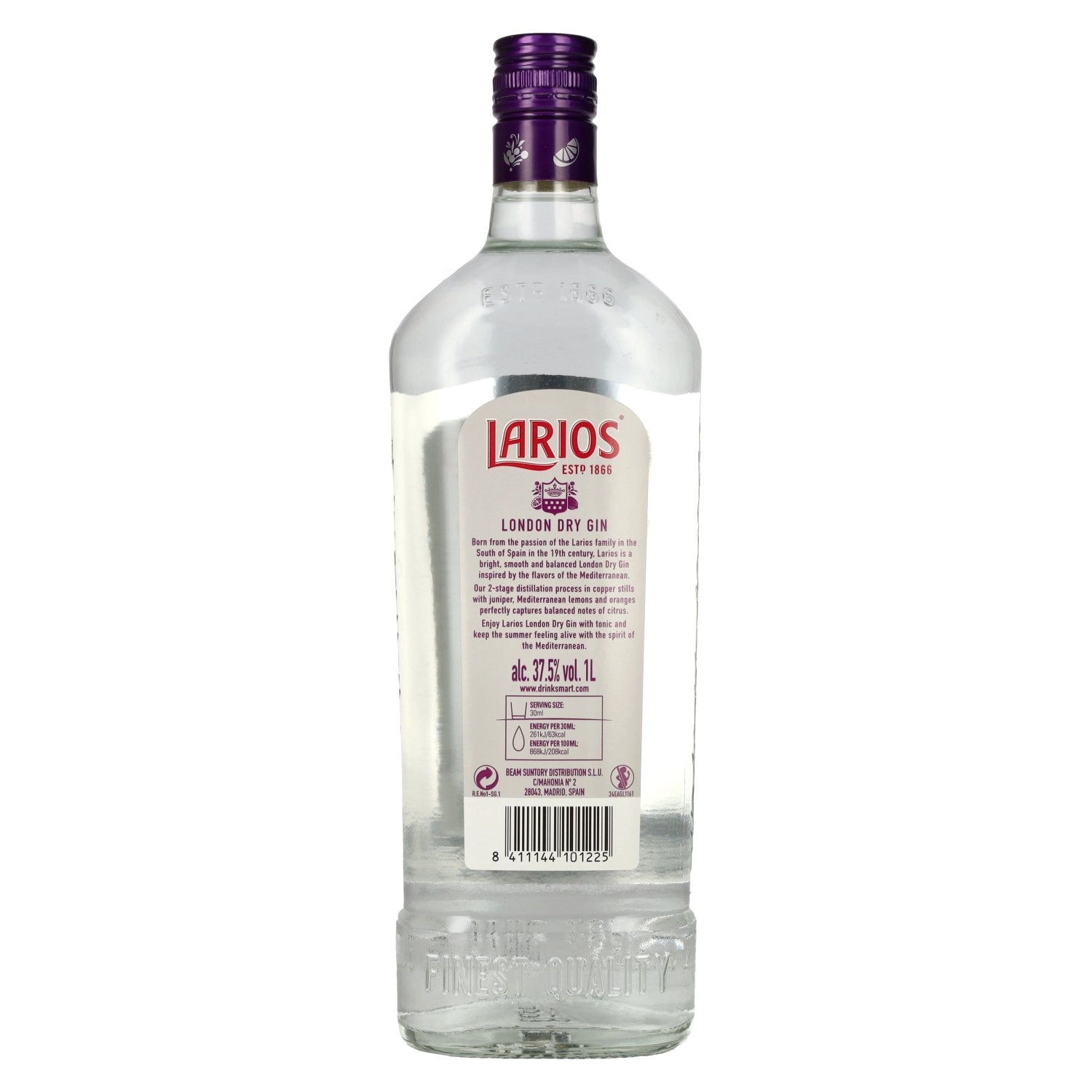Larios Gin Mediterránea London Dry Gin 37,5% Vol. 1l
