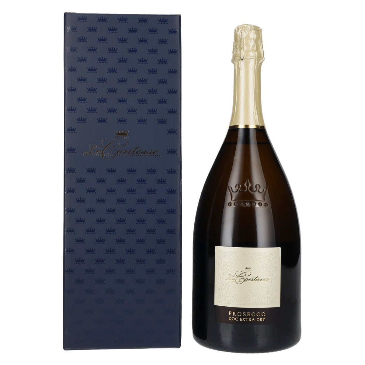 Le Contesse Prosecco DOC Treviso Extra Dry 11% Vol. 1,5l in Geschenkbox DARK BLUE