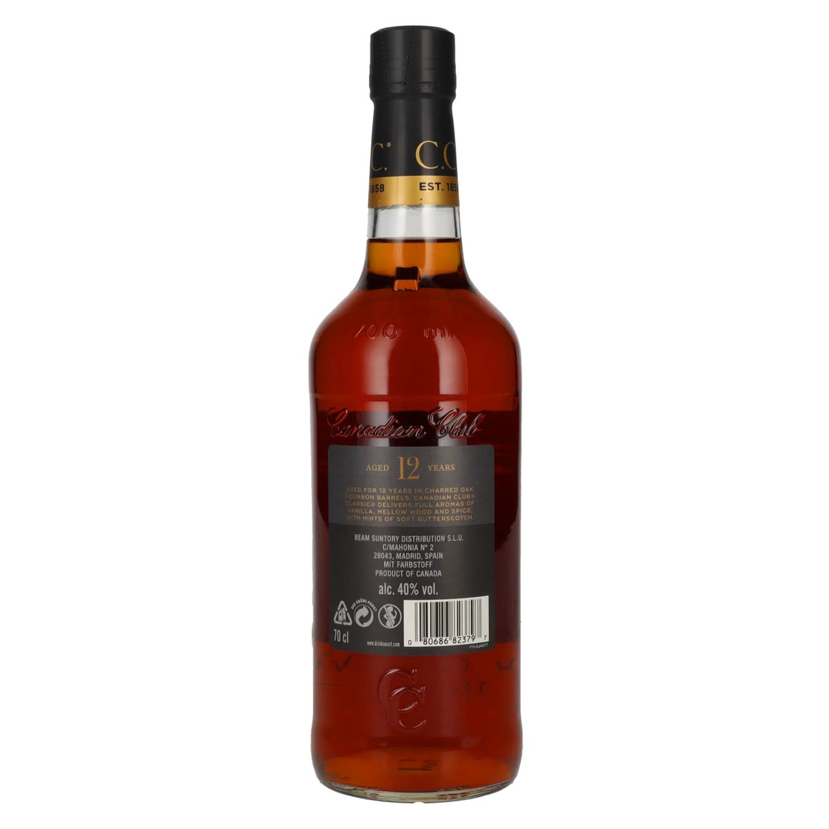 Canadian Club CLASSIC 12 Years Old Small Batch Blended Canadian Whisky 40% vol. 0,7 l