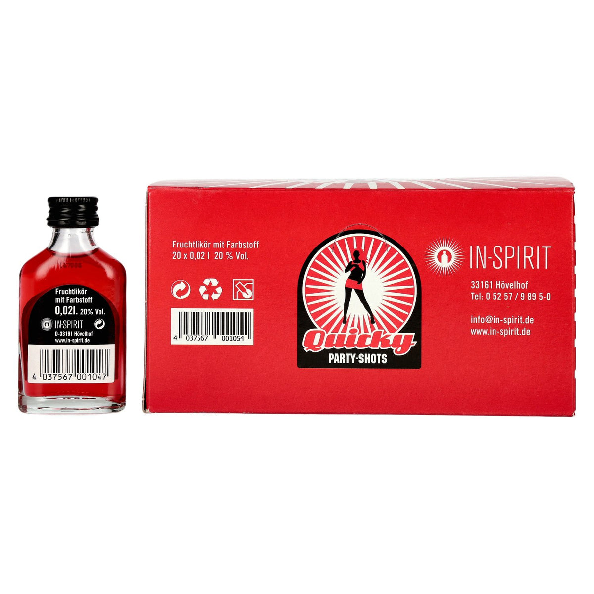 Quicky - Liqueur de fruits 20 % vol. 20 x 0,02 l